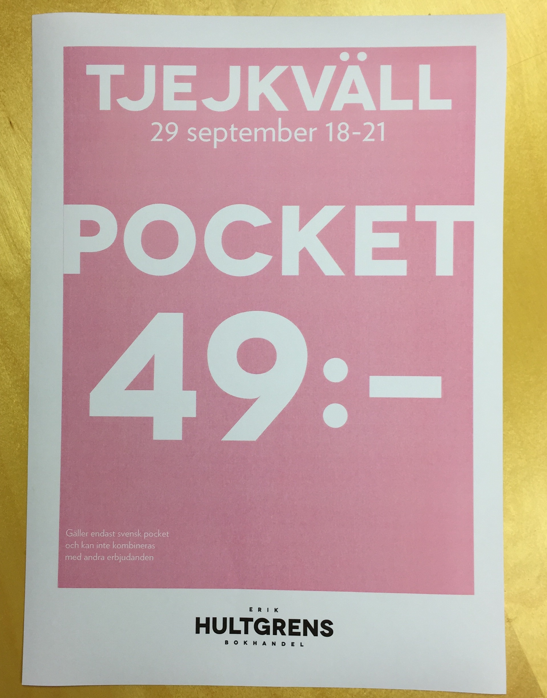 Tjejkväll 29/9 18-21
