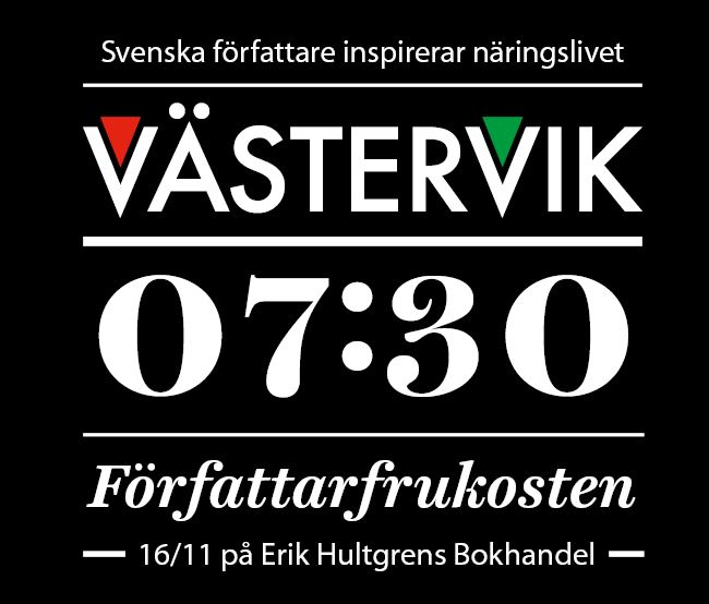 Västervik 07.30+Författarfrukost=sant